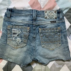 High rise miss me shorts